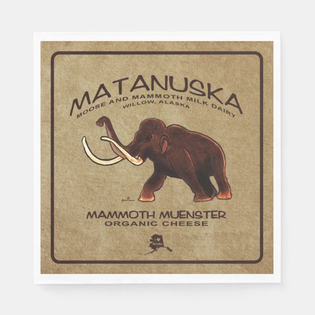 Matanuska Mammoth Muenster Cheese Napkins (Front)