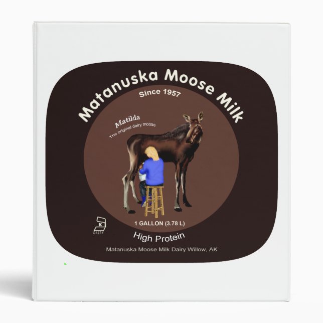 Matanuska Moose Milk 3 Ring Binder (Front)