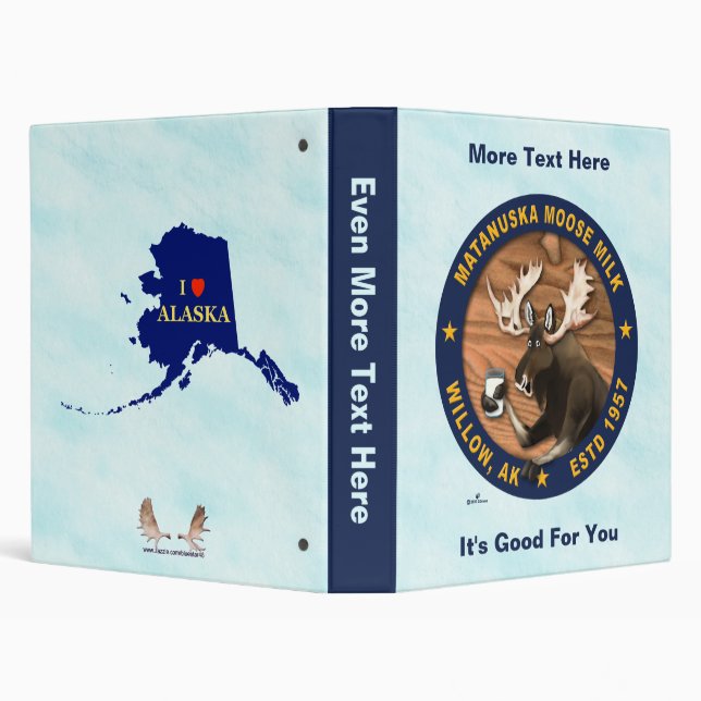 Matanuska Moose Milk 3 Ring Binder (Background)