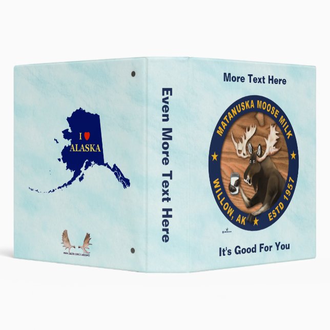 Matanuska Moose Milk 3 Ring Binder (Background)