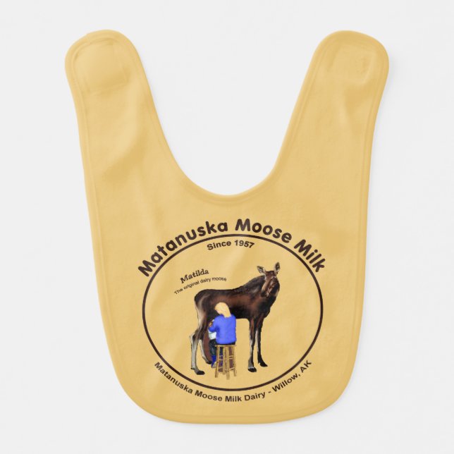 Matanuska Moose Milk Baby Bib (Front)