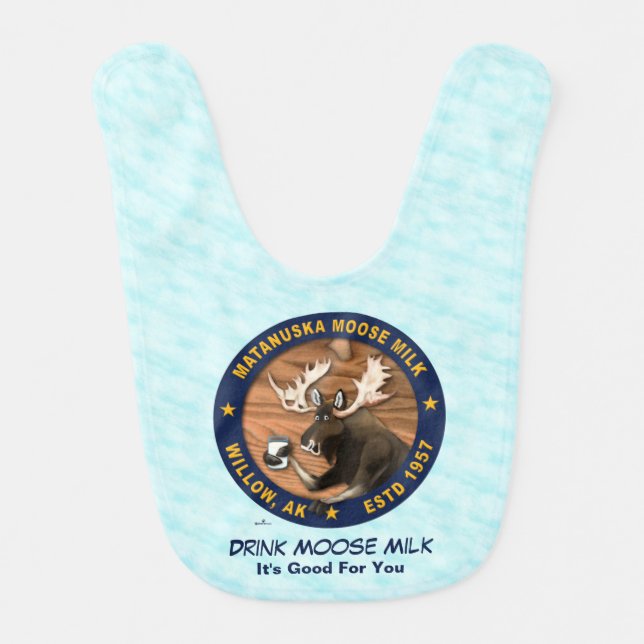 Matanuska Moose Milk Baby Bib (Front)