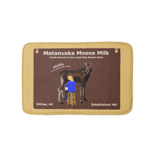 Matanuska Moose Milk Bathroom Mat