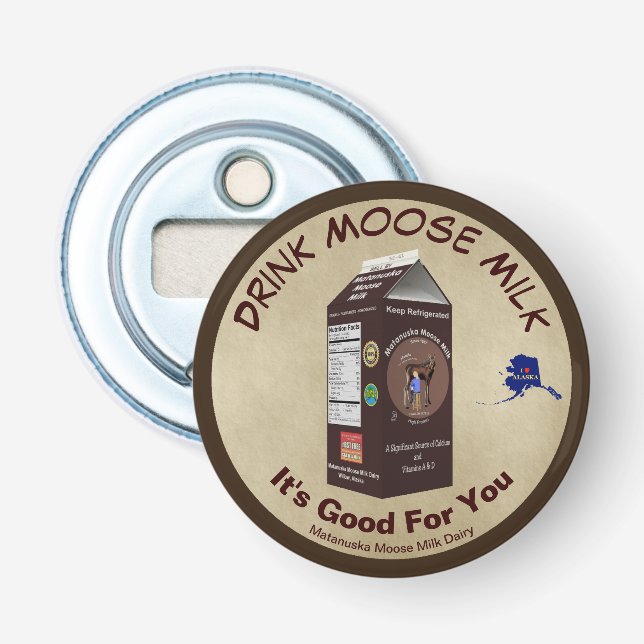 Matanuska Moose Milk Bottle Opener (Front)
