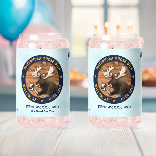 Matanuska Moose Milk Can Glass (Insitu (Baby Shower))