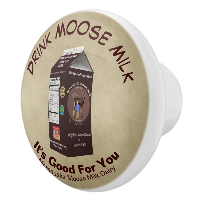 Matanuska Moose Milk Ceramic Knob (Right)