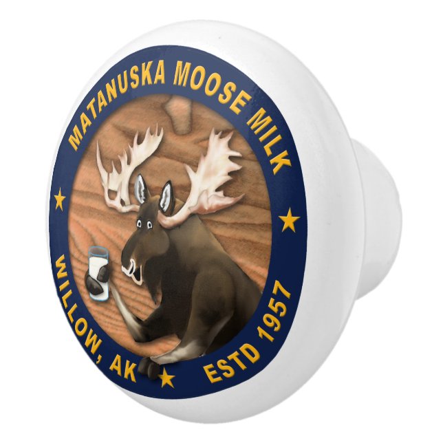 Matanuska Moose Milk Ceramic Knob (Right)