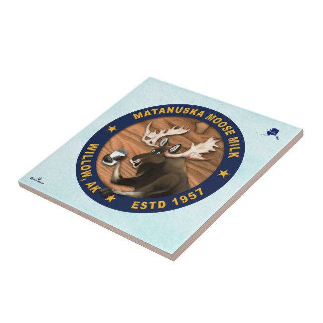 Matanuska Moose Milk Ceramic Tile (Side)