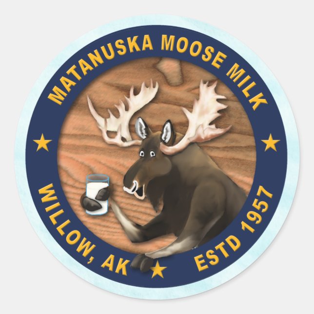 Matanuska Moose Milk Classic Round Sticker (Front)