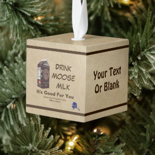 Matanuska Moose Milk Cube Ornament