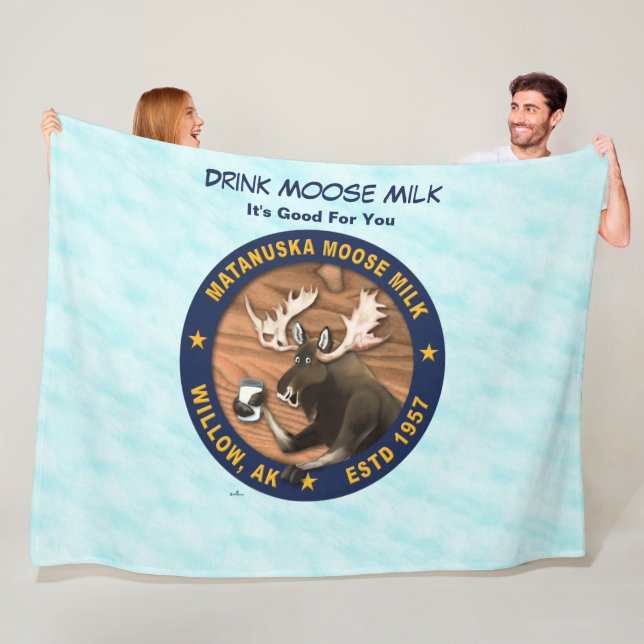 Matanuska Moose Milk Fleece Blanket (In Situ)