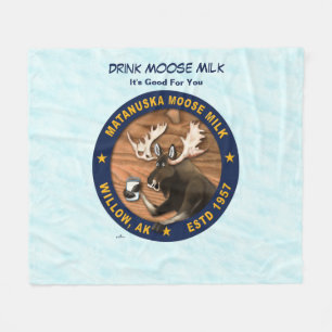 Matanuska Moose Milk Fleece Blanket