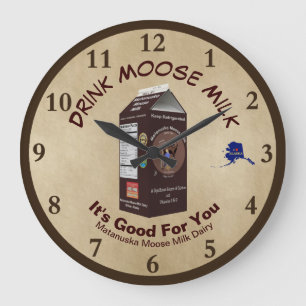 Matanuska Moose Milk Large Clock