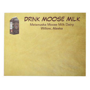 Matanuska Moose Milk Notepad