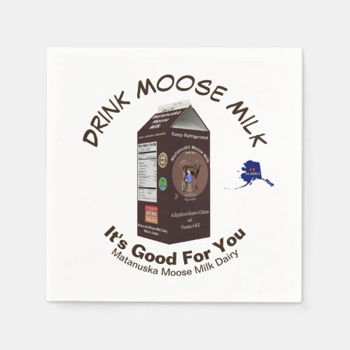 Matanuska Moose Milk Paper Napkins