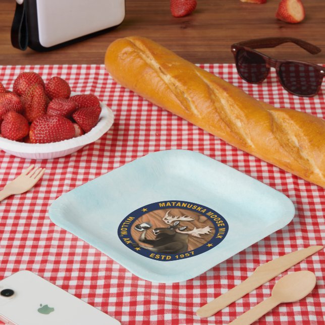 Matanuska Moose Milk Paper Plates (Picnic)