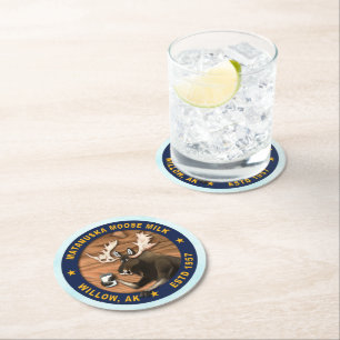 Matanuska Moose Milk Round Paper Coaster