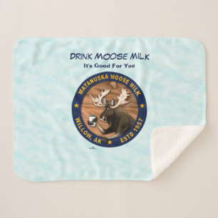Matanuska Moose Milk Sherpa Blanket