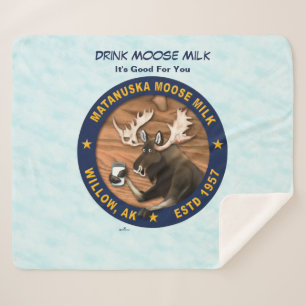 Matanuska Moose Milk Sherpa Blanket