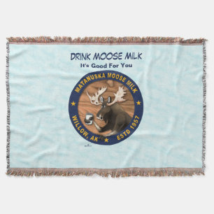 Matanuska Moose Milk Throw Blanket