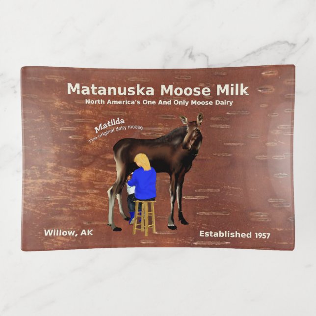 Matanuska Moose Milk Trinket Tray (Front)