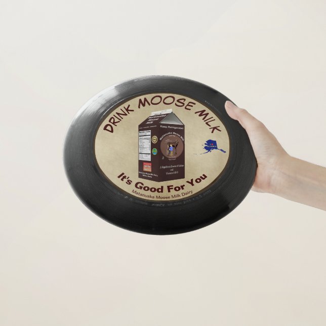 Matanuska Moose Milk Wham-O Frisbee (In Hand)