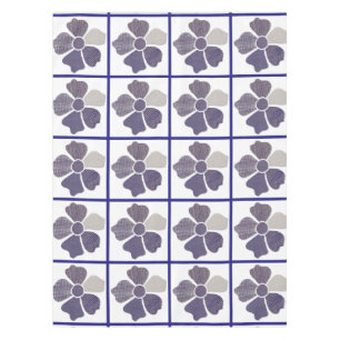 Match Any Color Faux Fabric Collage Flower Tablecloth