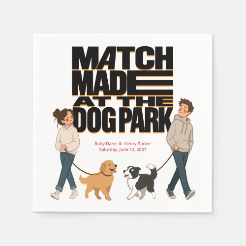 Match Made at the Dog Park Napkins