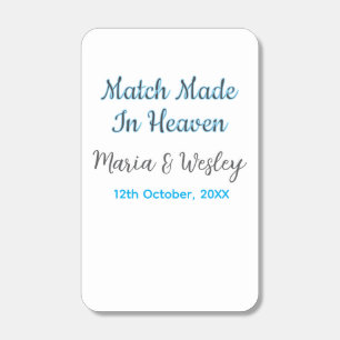 Match made in heaven blue black couple name date