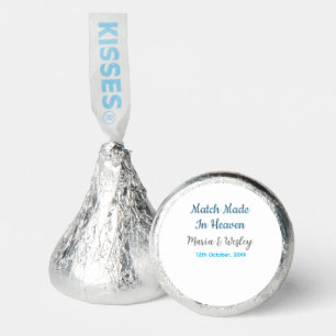 Match made in heaven blue black couple name date hershey®'s kisses®
