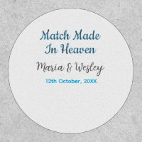 Match made in heaven blue black couple name date