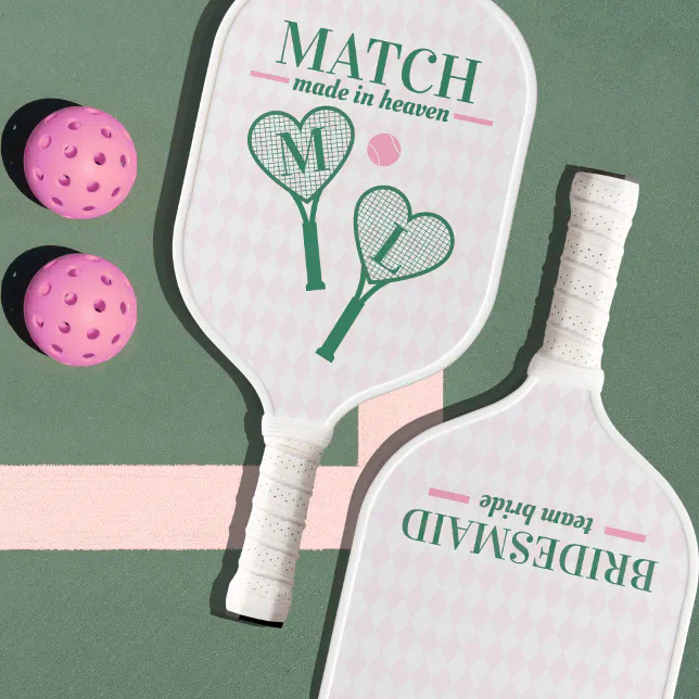 Match Made in Heaven Country Club Bridesmaid Gift Pickleball Paddle
