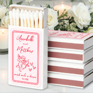 Match Made In Heaven Hand Drawn Wedding Matchbox