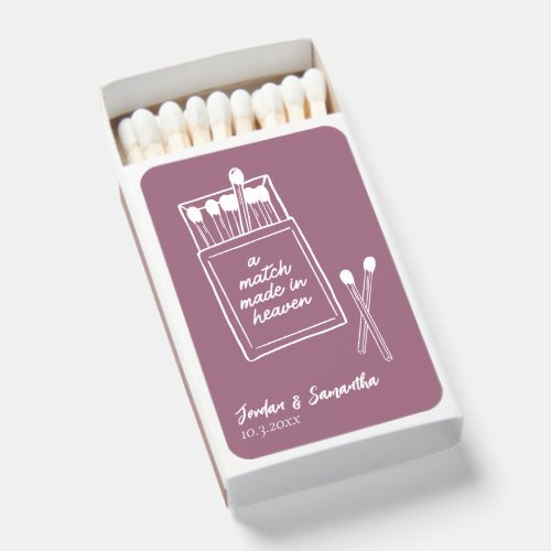 Match Made in Heaven Lilac Purple Wedding Matches