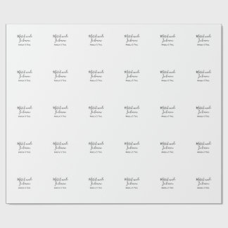 Match made in heaven name couple wedding simple wrapping paper