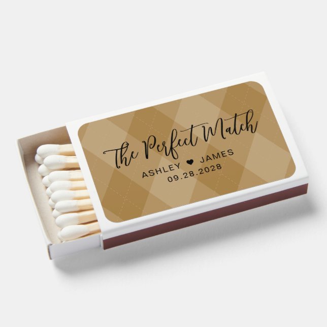Match Made in Heaven Names Date Wedding Favor (Front Open)