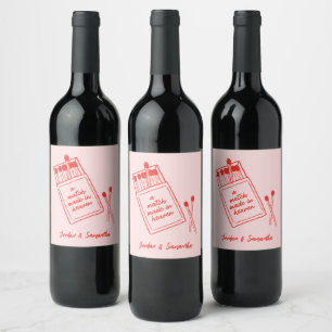Match Made in Heaven Pink & Red Wine Label Set
