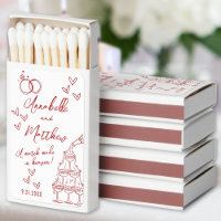 Match Made In Heaven Red Wedding Matchboxes