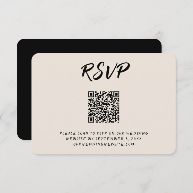 Match Made in Heaven RSVP QR Code Enclosure Card (Front/Back)
