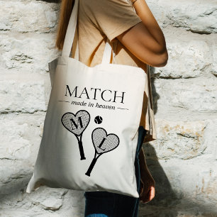 Match Made in Heaven Tennis Bachelorette Bride Tote Bag