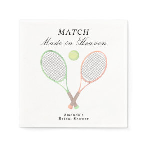 Match Made in Heaven Tennis Bridal Shower Napkins