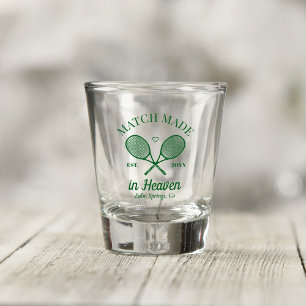 Match Made In Heaven Tennis Club Bachelorette Shot Glass