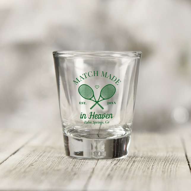 Match Made In Heaven Tennis Club Bachelorette Shot Glass (Creator Uploaded)