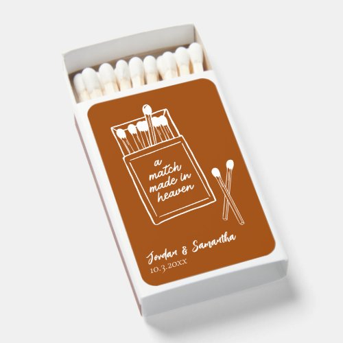 Match Made in Heaven Terracotta Wedding Matches