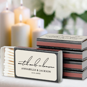 Match Made In Heaven Wedding Favor Matchboxes