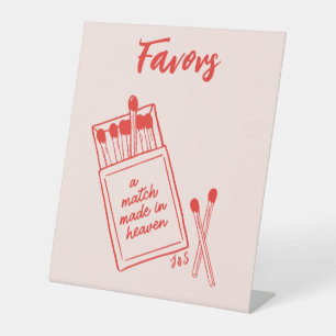 Match Made in Heaven Wedding Favor Pedestal Sign