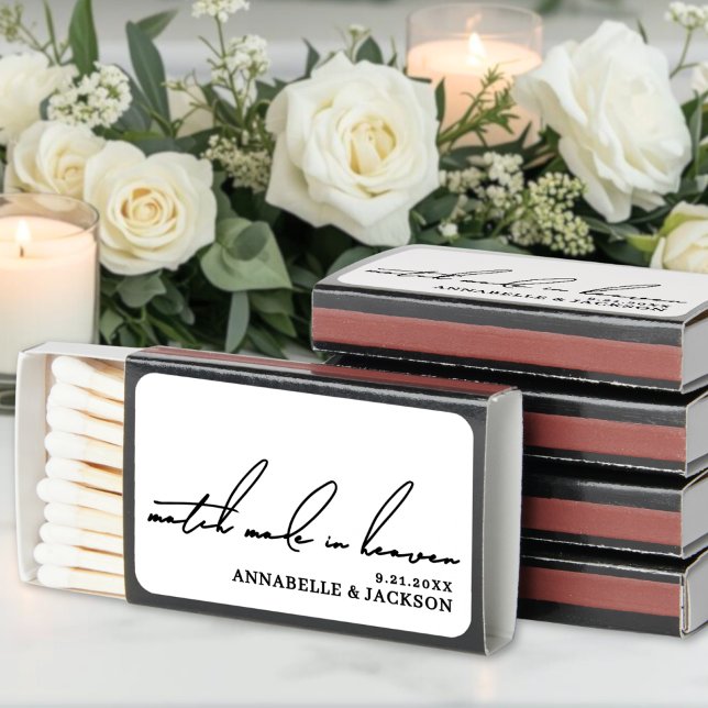 Match Made In Heaven Wedding Matchbox Favor (Match Made In Heaven Wedding Matchbox Favor)