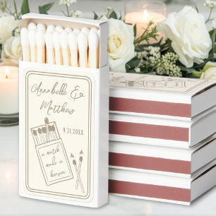 Match Made In Heaven Wedding Matchbox Favor