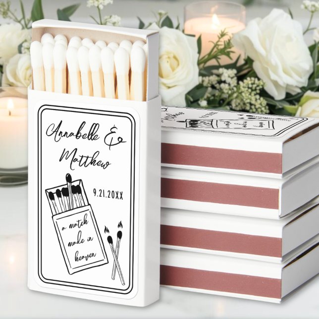Match Made In Heaven Wedding Matchboxes (Match Made In Heaven Wedding Matchboxes)