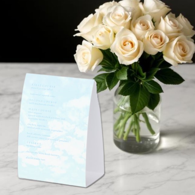 Match Made In Heaven Wedding Menu Paper Table Tent (Creator Uploaded)